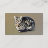 Tabby Cat Sitting Visitekaartje (Achterkant)