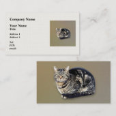 Tabby Cat Sitting Visitekaartje (Voorkant / Achterkant)