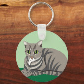 Tabby Cat Sleutelhanger (Voorkant)