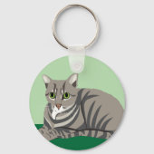 Tabby Cat Sleutelhanger (Achterkant)