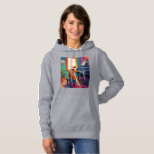 Tabby Cat speelt piano Hoodie (Voorkant volledig)