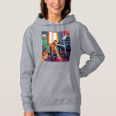 Tabby Cat speelt piano Hoodie (Voorkant)