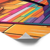 Tabby Cat speelt piano Poster (Hoek)