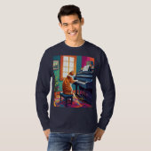 Tabby Cat speelt piano T-shirt (Voorkant volledig)