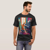 Tabby Cat speelt piano T-shirt (Voorkant volledig)
