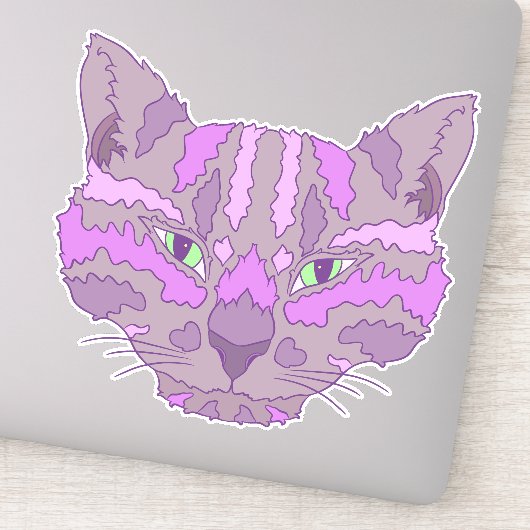 Tabby Cat Sticker (Detail)