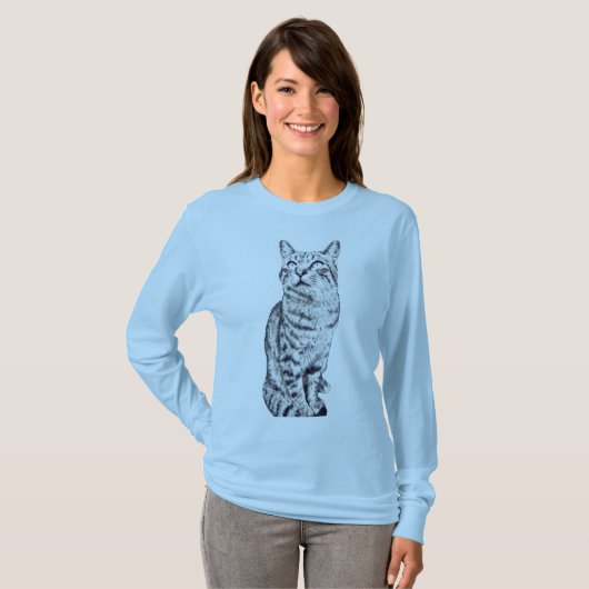 tabby cat t-shirt (Voorkant volledig)