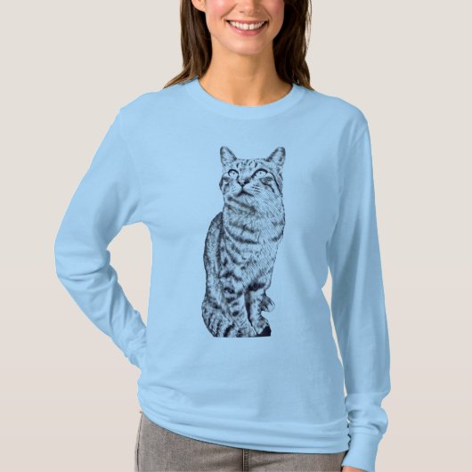 tabby cat t-shirt (Voorkant)