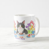Tabby Cat Tea Party Mug Koffiemok (Voorkant rechts)