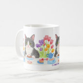 Tabby Cat Tea Party Mug Koffiemok (Voorkant links)