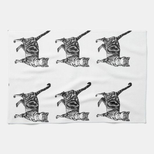 Tabby Cat Tea Towel Theedoek (Horizontaal)