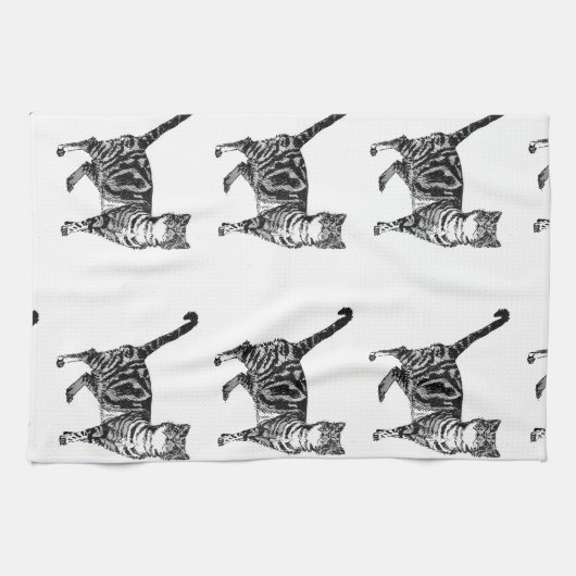 Tabby Cat Tea Towel Theedoek (Horizontaal)