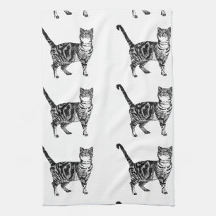 Tabby Cat Tea Towel Theedoek