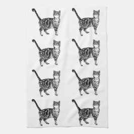 Tabby Cat Tea Towel Theedoek