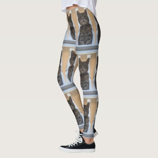 Tabby Cat Tiled Pattern Leggings (Links)