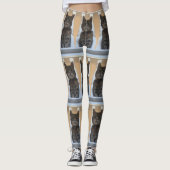 Tabby Cat Tiled Pattern Leggings (Voorkant)