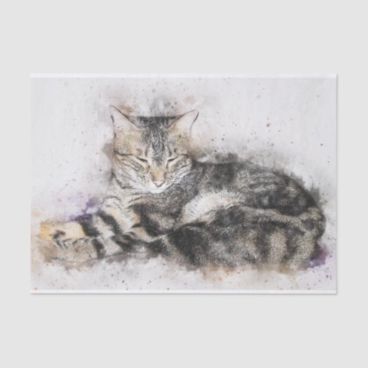  tabby cat tissue papier (Voorkant)