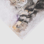  tabby cat tissue papier (Detail)