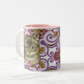 Tabby cat tweekleurige koffiemok (Voorkant links)