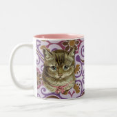 Tabby cat tweekleurige koffiemok (Links)