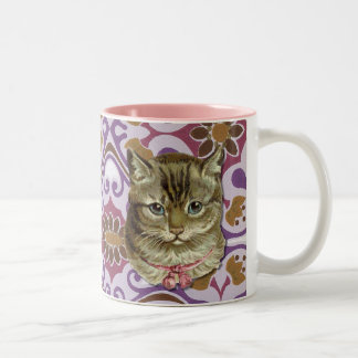 Tabby cat tweekleurige koffiemok