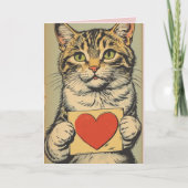 TABBY CAT VALENTINE'S DAY Greeting Card Kaart (Voorkant)