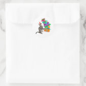 Tabby Cat Verjaardag Cadeau Stapel Ronde Sticker (Tas)