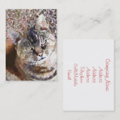 TABBY CAT VISITEKAARTJE (Voorkant / Achterkant)
