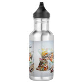 Tabby Cat Waterverf Art Kattenkatten Waterflesje Waterfles (Rechts)