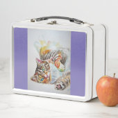Tabby Cat Waterverf Cute Cats Art Lunch Box (In situ)