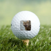 Tabby Cat Yawning Artistic Portret Golfballen (Insitu Shirt)