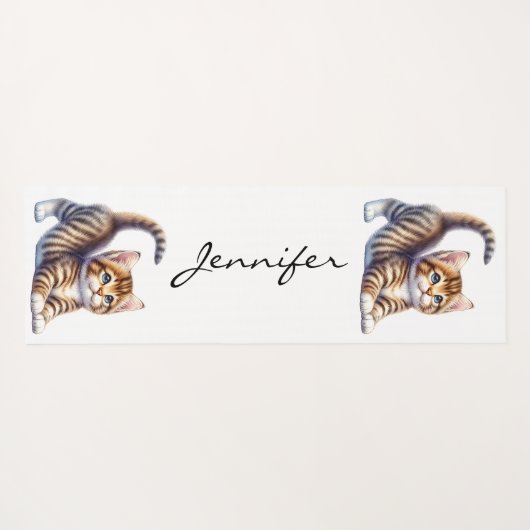 Tabby Cat Yoga Mat (Achterkant (horizontaal))