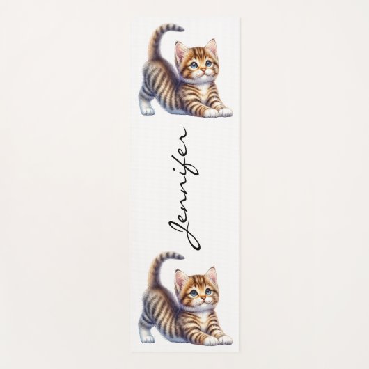 Tabby Cat Yoga Mat (Voorkant)