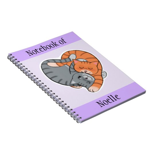 Tabby Cats Heart Lovers Notitieboek (Rechterzijde)