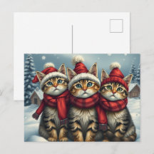 Tabby Cats in Preppy Winterkleding en Pet Winter