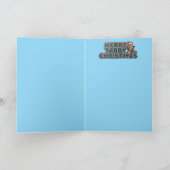 Tabby Christmas Wreath Kaart (Binnen)