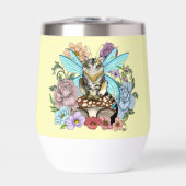 Tabby Fairy Kat Paddestoel Bloemen (Voorkant)