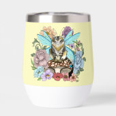 Tabby Fairy Kat Paddestoel Bloemen (Achterkant)