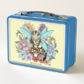 Tabby Fairy Kat Paddestoel Bloemen (Achterkant)