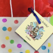 Tabby Fairy Kat Paddestoel Bloemen Bedankjes Labels