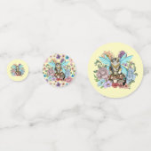 Tabby Fairy Kat Paddestoel Bloemen Confetti (Voorkanten)