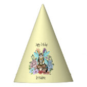 Tabby Fairy Kat Paddestoel Bloemen Feesthoedjes (Voorkant)