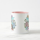 Tabby Fairy Kat Paddestoel Bloemen Mok (Midden)