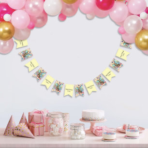 Tabby Fairy Kat Paddestoel Bloemen Vlaggetjes