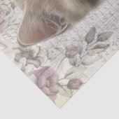 Tabby Floral Cat Kitten Tissuepapier (Detail)