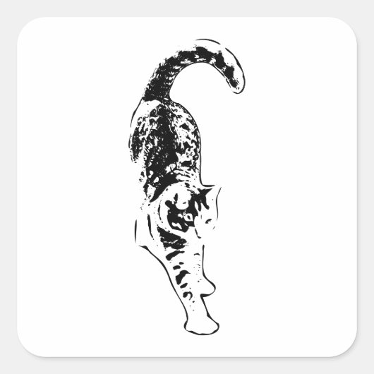Tabby Flow-Sticker Vierkante Sticker (Voorkant)