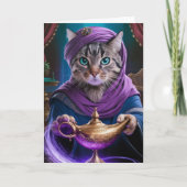 Tabby Genie Folded Greeting Card Kaart (Voorkant)