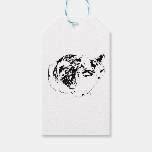 Tabby Gift Label, vrolijke afwerking Cadeaulabel (Voorkant)