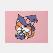 Tabby Heksenbrouwsel – Cute Halloween Kattendesign Deurmat (Voorkant)