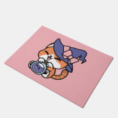 Tabby Heksenbrouwsel – Cute Halloween Kattendesign Deurmat (Schuin)